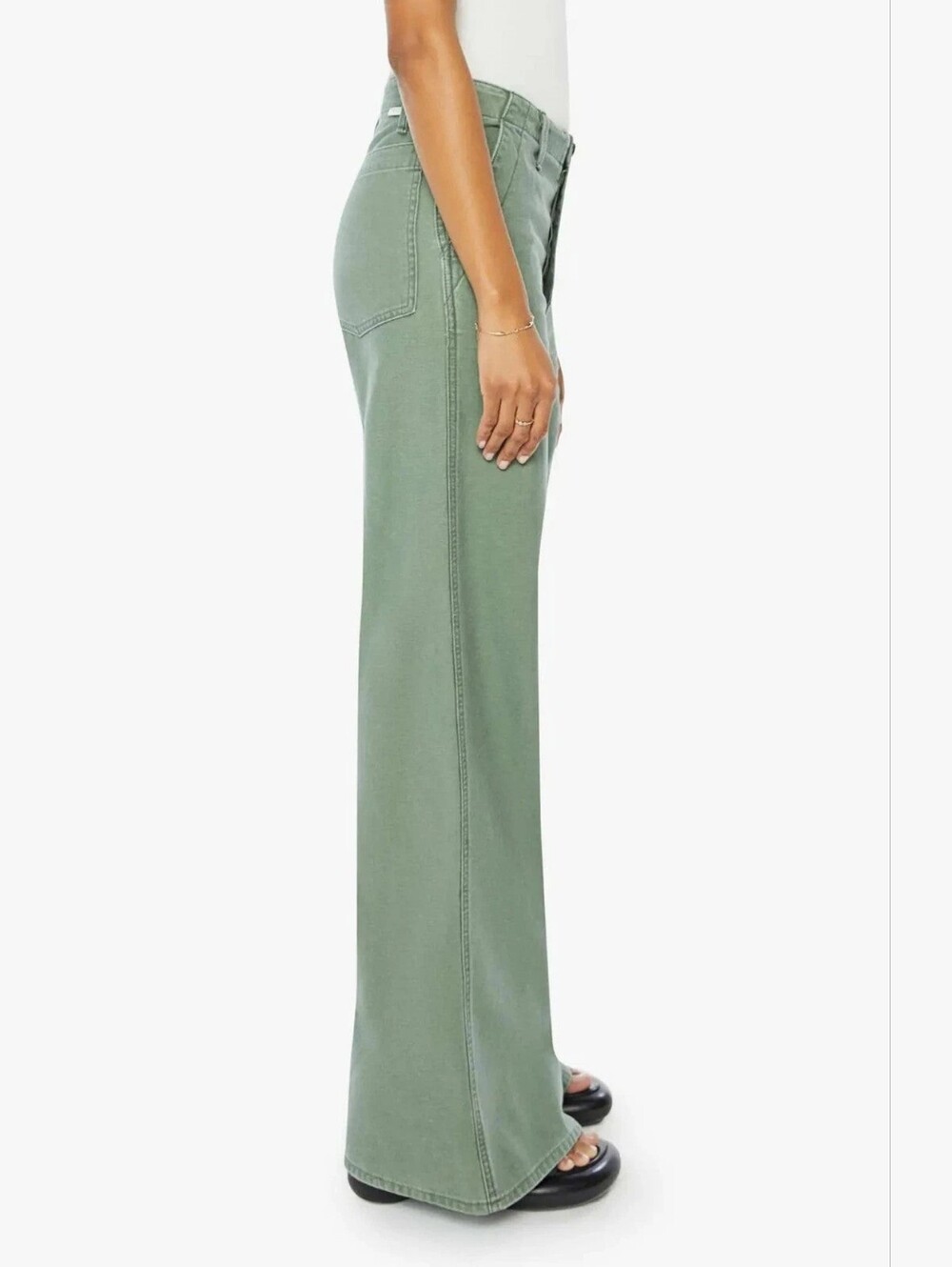 Mother the Major Sneak Roller High Rise Wide Leg Jeans Sz 28 New - Picture 2 of 4